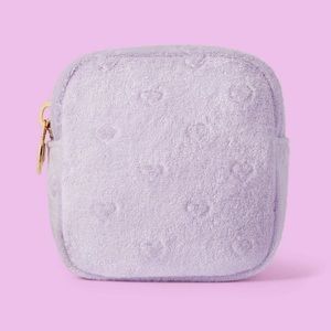 Terry Cloth Embossed Hearts Mini Square Pouch - Stoney Clover Lane×Target Purple